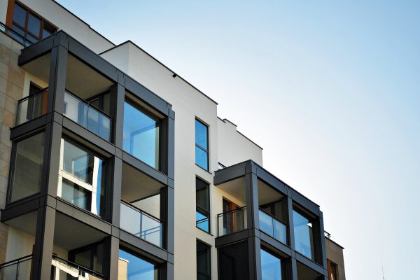 Modern apartment building